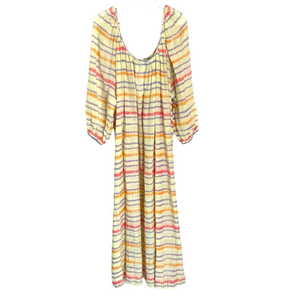 Zara Yellow Multicolor Striped Swim Coverup